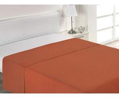 SABANALIA - Sábana Encimera Combina (Disponible en Varios tamaños y Colores), Cama 80-80 x 200, Naranja