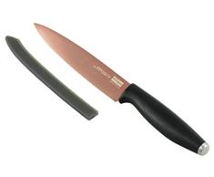 KUHN RIKON Colori Cuchillo de Cocina de Titanio, Oro Rosa, Metal, 2 x 2.5 x 24 cm