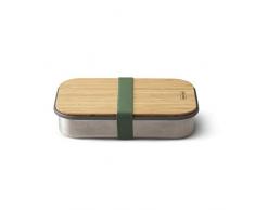 black + blum Caja para sÃ¡ndwiches de Acero Inoxidable, Color Negro y Azul, Acero Inoxidable, Verde Oliva, 22.3 x 15 x 5.2 cm