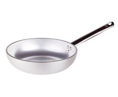 Ollas Agnelli Pan avellanado Baja, de Aluminio, con Mango Tubular de Acero Inoxidable, Plata, 20 cm