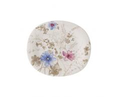Villeroy & Boch Mariefleur Gris Basic Plato de desayuno ovalado de 23 x 19 cm, porcelana Premium, 23x19cm