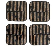 Celina - Juego de Cuatro Posavasos Cuadrados