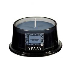 Spaas - Vela perfumada en Cristal bajo (Cera de parafina, 92 x 48 mm), Color Azul