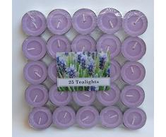 25 Tealight Lavender Scent [ Italian Import ]
