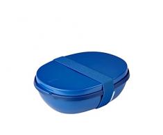 Mepal - Fiambrera Ellipse Duo - Lonchera & Adultos y Ensaladera & Llevar - PrÃ¡ctica Lunch Box & Almuerzo Saludable - Ideal & SÃ¡ndwiches, Ensaladas y Sobras - 825 ml + 600 ml - Vivid blue