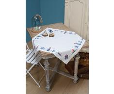 Vervaco Aida Mantel Maritim, Cruz Techo, algodón, Multicolor, 80 x 80 x 0,3 cm