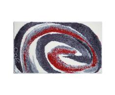 Grund Alfombra de Baño de Diseño COLANI, Ultra Suave y Absorbente, Antideslizante, 5 Años de GarantÃa, Colani 42, Pequeña Alfombra 50x60 cm, Gris Rojo