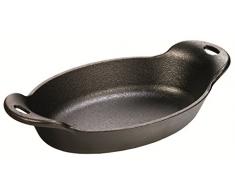 Lodge Fuente Ovalada c/Asas Cocina y Mesa Mini 0.47L INLODGE.HM16OS, Inoxidable, Negro