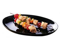 Luminarc Friends Time - Plato para carne, 30 x 26 cm, color negro