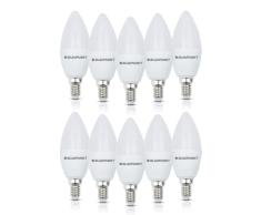 Blaupunkt Bombilla E14 Vela LED â Bombilla de Vela Pequeña â Iluminación Ambiental â 7W â Equivalente a 50W â Blanco Cálido 2700K â Rosca Edison â Luz Calida de Bajo Coste y EnergÃa â Paquete de 10