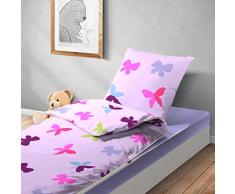 Bleu CÃ¢lin Caradou - Juego de Cama Infantil (4 Piezas), Color Morado y Rosa