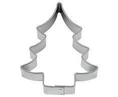 Staedter Cortador de Galletas con Forma de árbol de Pino, Plata, hojalata, Plateado, 19 cm