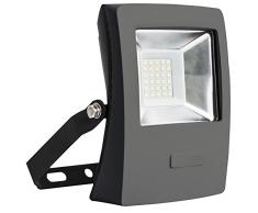 Wonderlamp Proyector LED para Exterior, Luz FrÃ­a, 20 W, Gris, 11.5 x 6 x 7.5 cm