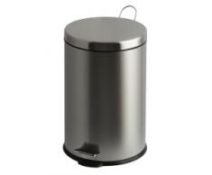 V-Part VB 222230 - Papelera de Pedal (30 L, Acero Inoxidable Mate)