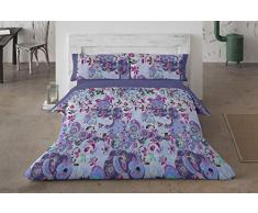 Burrito Blanco | Funda nórdica Estampada Color Azul 095 | para Cama de 90 cm (+ Medidas Disponibles) | Funda nórdica 90 | Cama indivual 90