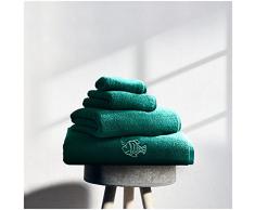 Gaveno Cavailia Juego de 3 Toallas de Pescado Bordadas, 450 g/mÂ², Toalla de baÃ±o sÃºper Suave Absorbente, algodÃ³n Egipcio, Verde Azulado, 80 x 140 cm