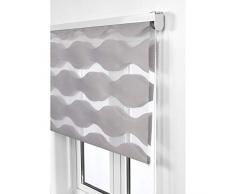 Estoralis JEOR Estor Enrollable Doble Tejido, Noche y dÃ­a, Gris, 125 x 175 cm