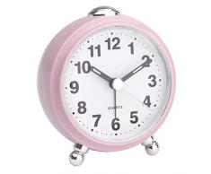TFA Dostmann analÃ³gico con manecillas silenciosas, Reloj Despertador Retro, Rosa, (L) 83 x (B) 53 x (H) 92 mm