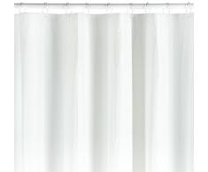 Spirella colección Twill, Cortina de Ducha Textil 180 x 200, 100% Polyester, Blanco, PVC