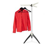 Relaxdays Tendedero para Camisas, para 33 Perchas, Plegable, Ahorra Espacio, 128 x 66 x 66 cm, Color Blanco, 1 Unidad