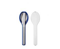 Mepal - Juego de Cubiertos de 3 Piezas Ellipse - Cuberteria para llevar - Consta de cuchillo, tenedor y cuchara - Set de Cubiertos con Estuche de Viaje - Acero Inoxidable - Vivid Blue