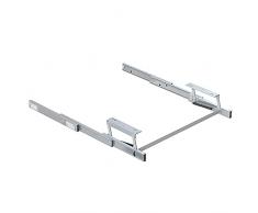 EMUCA GuÃ­as ATIM para Mesa Extensible y elevable para Mueble de Cocina y hogar, L500mm, Aluminio, Anodizado INOX