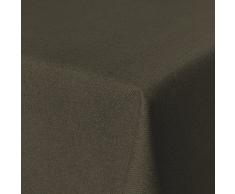 Resistente a las manchas material de calidad mantel para mesa revestido de algodón, resistente al agua y al sucio, lavable., lana-mezcla de tejidos, marrón oscuro, 120 x 140cm