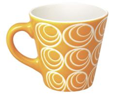 Excelsa etnika Taza CafÃ© 90Â ml, Porcelana, Naranja, 6.2Â x 6.2Â x 6Â cm