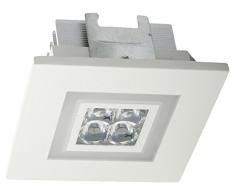 CristalRecord Focus Foco empotrable cuadrado, Blanco
