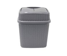 JVL - Cesto de plÃ¡stico para Colada con diseÃ±o Tejido, Forma Rectangular con Tapa, 50 litros