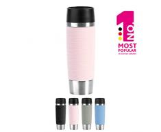 Emsa Wave-Design Grande Taza tÃ©rmica, Acero Inoxidable, puderrosa