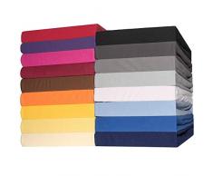 CelinaTex Lucina SÃ¡banas Ajustables Revestimiento para Cama Boxspring algodÃ³n 2er-Set 90x200-100x200 cm Gris Plateado