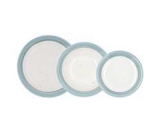 Quid Allegra Aqua Vajilla Cerámica 18 Piezas - 6 Personas Bicolor