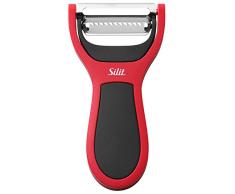 Silit Servieridee Pelador 2 en 1, Acero Inoxidable, Negro y Rojo