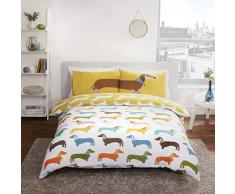 Rapport - Funda de edredón., algodón poliéster, Ocre, Matrimonio