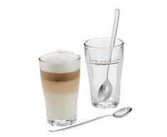 WMF Barista - Juego de vasos Latte Macchiato con cucharas (2 unidades)