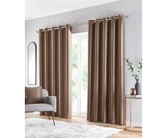 Enhanced Living Goodwood - Par de Cortinas aisladas tÃ©rmicamente, Ahorro de energÃ­a, con Ojales de Bloqueo/atenuaciÃ³n, con patrÃ³n de Ondas horizontales, 117 x 137 cm