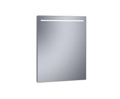 Kristaled Eco 60x80 cm Espejo de Baño Estriado con Luz Led Frontal, Cristal, Plateado, 60x80x2.5 cm