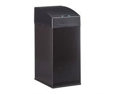 Relaxdays Cubo Basura Cocina con Sensor, Acero, Negro, 35 X 15 X 20 Cm