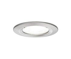 Paulmann 4000K 92981 Luminaria LED Nova, Redonda, 1x6,5 W, Foco, Acero Mate, Spot, Aluminio-Zinc, lÃ¡mpara empotrable 4000 K GU10, 6.5 W, Hierro mateado, 1 Unidad (Paquete de 1)