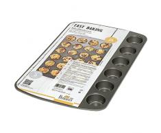 Birkmann Easy Baking 881112 - Molde para 24 mini magdalenas, Metal, Color Gris