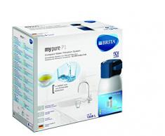 BRITA My Pure - Grifo de Agua con Filtro para 12 Meses, Acero Inoxidable, Plateado, Sistema