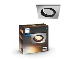 Philips Hue â Lámpara inteligente, Hue Milliskin, Foco Empotrable LED Inteligente, Luz Blanca de Cálida a FrÃa, Compatible con Alexa y Google Home, Color Aluminio
