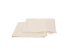 Linenme Toallas de mano y visitas Lara de lino. Juego de 2. Color crema 33 x 50 cm.