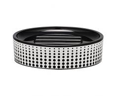 Sealskin Jabonera Speckles, 11.1 x 11.1 x 3 cm, ABS Plástico, Blanco y Negro