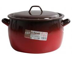 Esmaltaciones La Estrella Fuego - Olla abombada con Tapa, 24 cm, 7 L