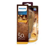 Philips Lighting pera Bombilla LED forma, filamento/vintage, E27, luz blanca cálida, 7 W