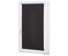 Amazon Basics - Estor opaco y enrollable, con revestimiento de color a juego, 86 x 150 cm, Negro
