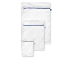 Rayen Lavadora y Secadora lavanderÃ­a con Cremallera | Bolsa Protectora Reutilizable para el Lavado de Ropa | Tres Medidas Diferentes, Blanco, 70 X 50 Cm
