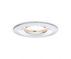 Paulmann 93883 Luminaria LED, Coin, Foco Plano Slim, proyector de Techo Redondo 6,8Â W, Cromo, lÃ¡mpara empotrable Regulable, IP65 Resistente a chorros de Agua, 6.8 W, 230 V